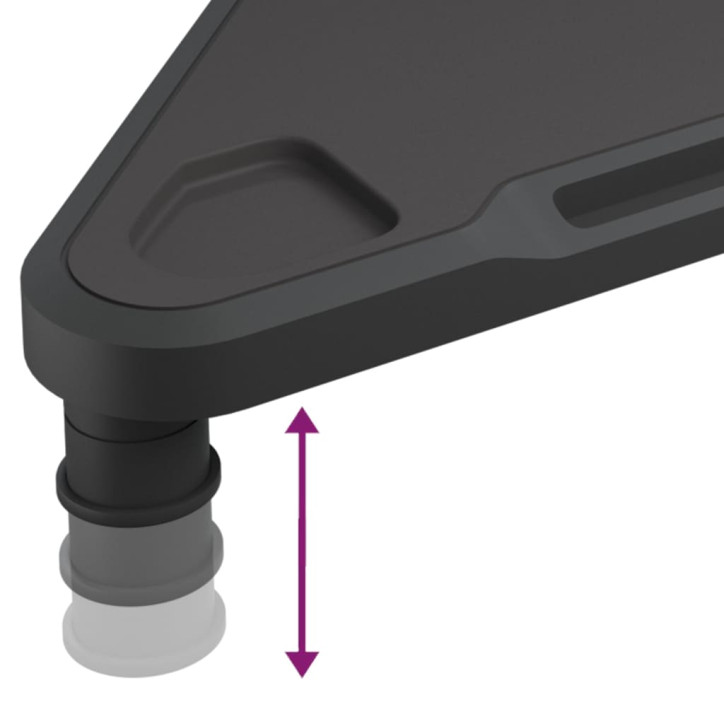 Kampinis monitoriaus stovas, juodos spalvos, 49x28x10,5cm