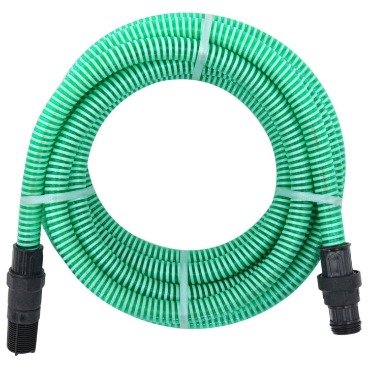 Siurbimo žarna su PVC jungtimis, žalios spalvos, 10m, 22mm