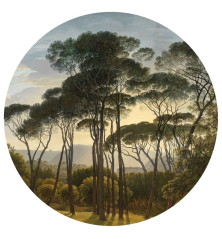 WallArt Tapetai Umbrella Pines in Italy, 190cm, apskriti