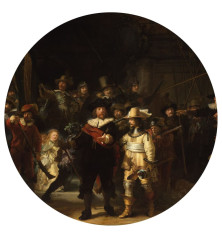 WallArt Tapetai The Night Watch, 190cm, apskriti