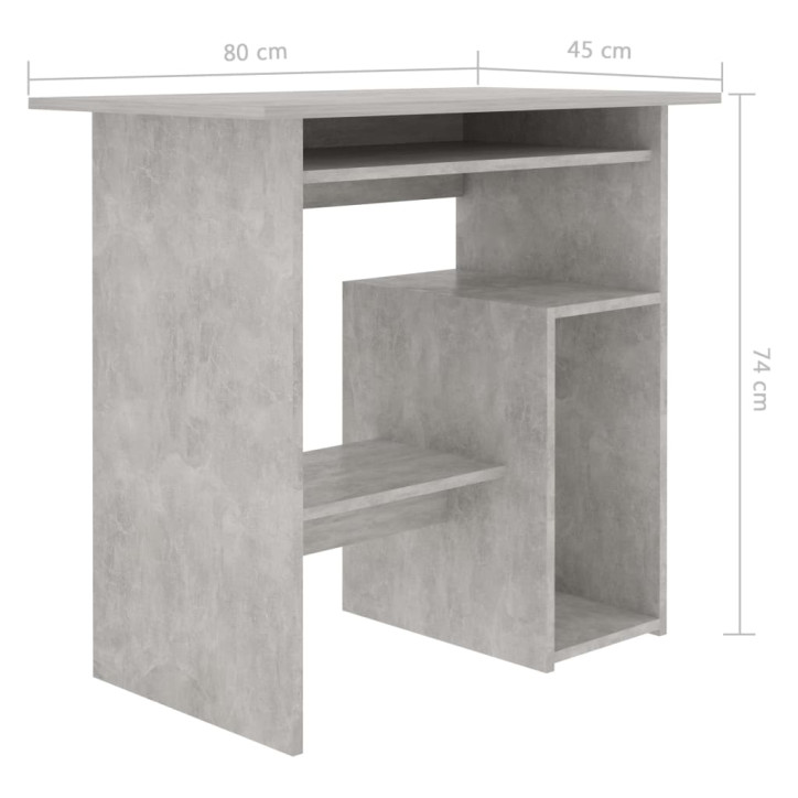 Rašomasis stalas, betono pilkos spalvos, 80x45x74cm, MDP