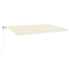 Automatinė markizė su LED/vėjo jutikliu, kreminė, 600x300cm