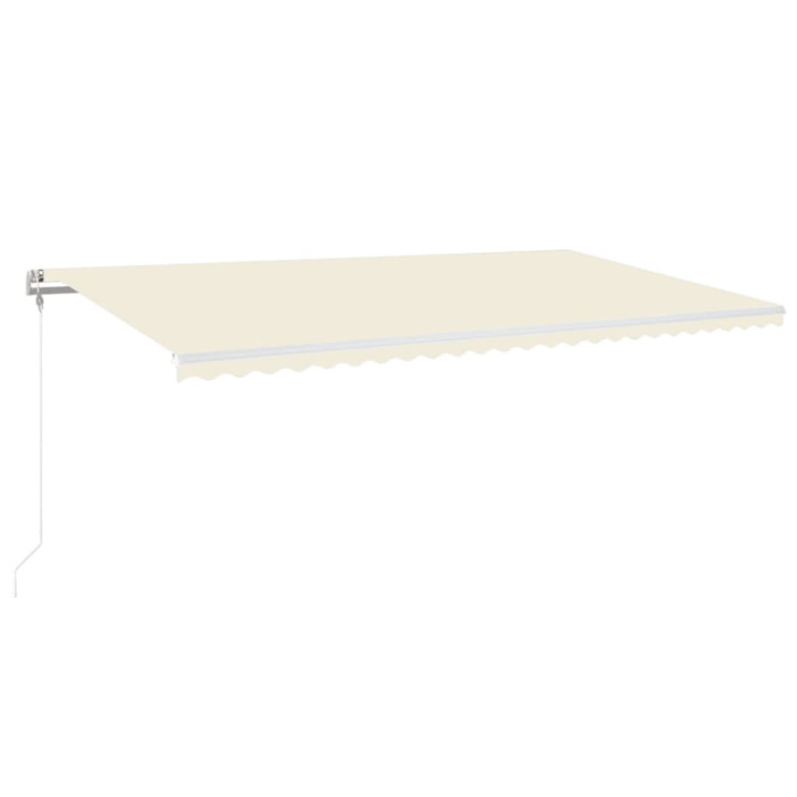 Automatinė markizė su LED/vėjo jutikliu, kreminė, 600x300cm