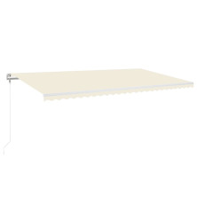 Automatinė markizė su LED/vėjo jutikliu, kreminė, 600x350cm