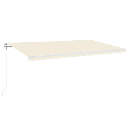 Automatinė markizė su LED/vėjo jutikliu, kreminė, 600x350cm