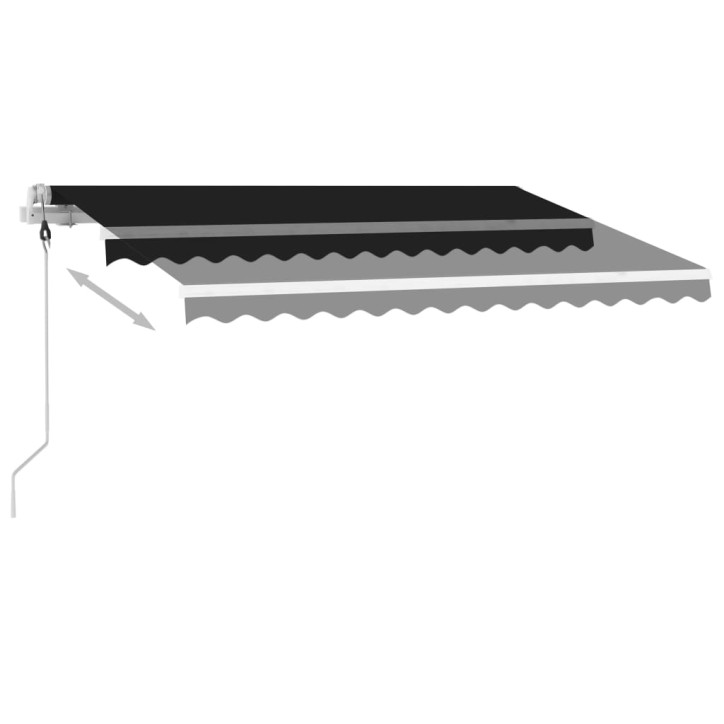 Automatinė markizė su LED/vėjo jutikliu, antracito, 350x250cm