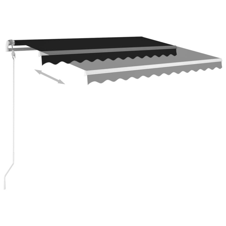 Automatinė markizė su LED/vėjo jutikliu, antracito, 350x250cm