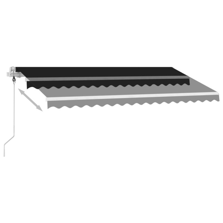 Automatinė markizė su LED/vėjo jutikliu, antracito, 450x300cm