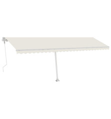 Automatinė markizė su LED/vėjo jutikliu, kreminė, 600x300cm