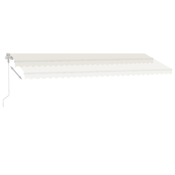 Automatinė markizė su LED/vėjo jutikliu, kreminė, 600x300cm