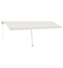 Automatinė markizė su LED/vėjo jutikliu, kreminė, 600x350cm