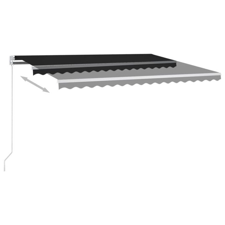 Automatinė markizė su LED/vėjo jutikliu, antracito, 4,5x3m