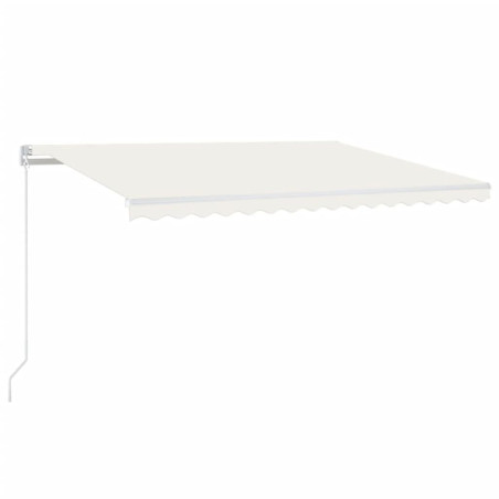 Automatinė markizė su LED/vėjo jutikliu, kreminė, 450x300cm