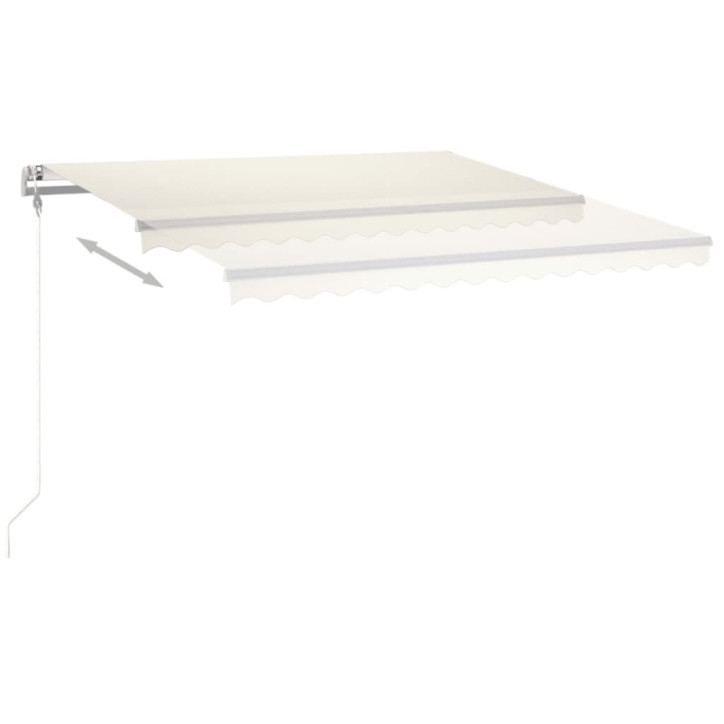 Automatinė markizė su LED/vėjo jutikliu, kreminė, 450x300cm