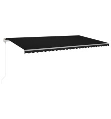 Automatinė markizė su LED/vėjo jutikliu, antracito, 600x300cm