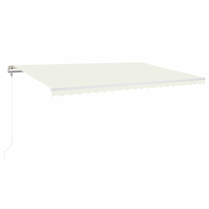 Automatinė markizė su LED/vėjo jutikliu, kreminė, 500x350cm