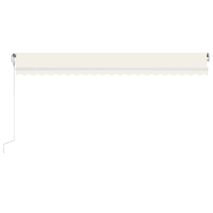 Automatinė markizė su LED/vėjo jutikliu, kreminė, 500x350cm