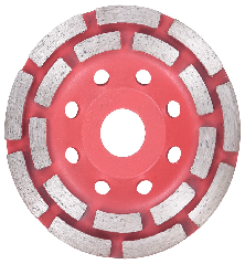 Deimantinis šlifavimo diskas, 115mm, lėkštės tipo, dviejų eilių