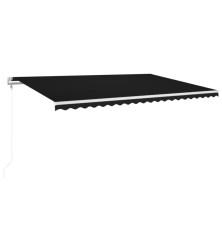 Automatinė markizė su LED/vėjo jutikliu, antracito, 500x350cm