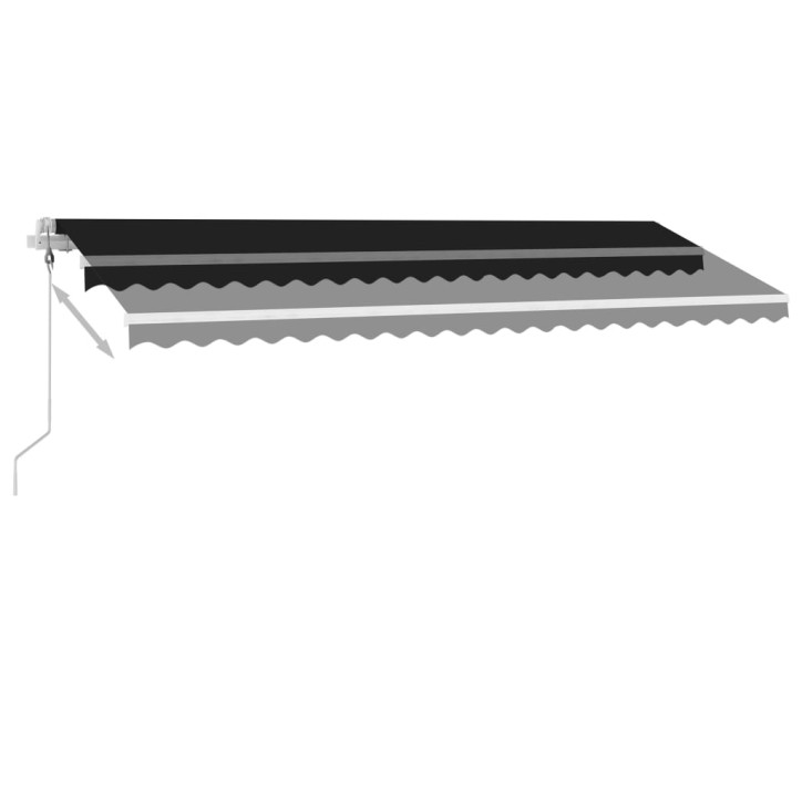 Automatinė markizė su LED/vėjo jutikliu, antracito, 500x350cm