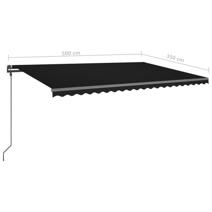 Rankiniu būdu ištraukiama markizė, antracito, 5x3,5m