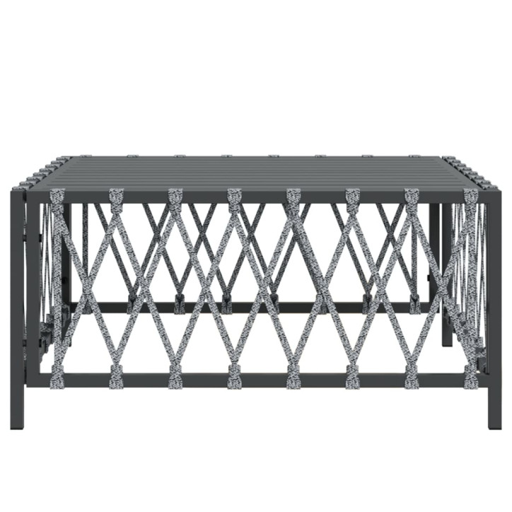 Sodo stalas, antracito spalvos, 70x70x34cm, austas audinys