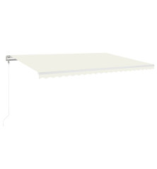 Automatinė markizė su LED/vėjo jutikliu, kreminė, 500x300cm