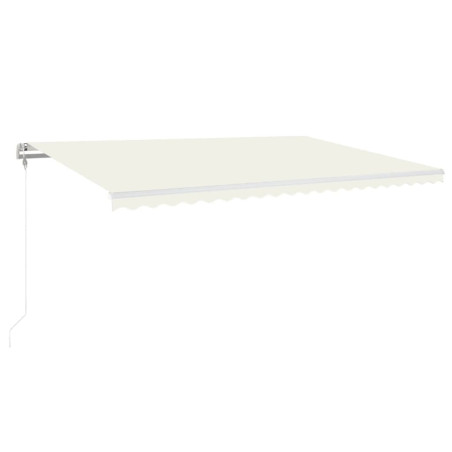 Automatinė markizė su LED/vėjo jutikliu, kreminė, 500x300cm