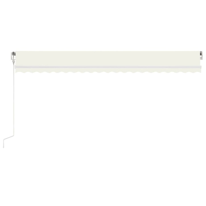 Automatinė markizė su LED/vėjo jutikliu, kreminė, 500x300cm