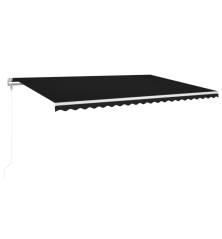 Automatinė markizė su LED/vėjo jutikliu, antracito, 500x300cm