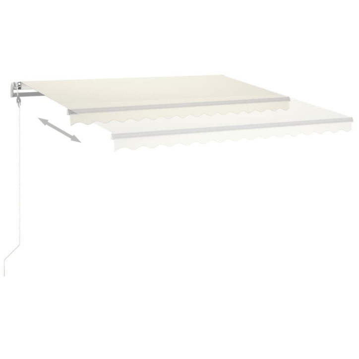 Automatinė markizė su LED/vėjo jutikliu, kreminė, 450x350cm