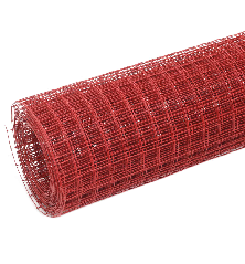 Vielos tinklas su PVC danga, raudonas, 10x1m