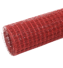 Vielos tinklas su PVC danga, raudonas, 10x1,5m