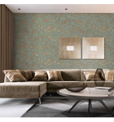 DUTCH WALLCOVERINGS Tapetai, žalios spalvos, su pušimis