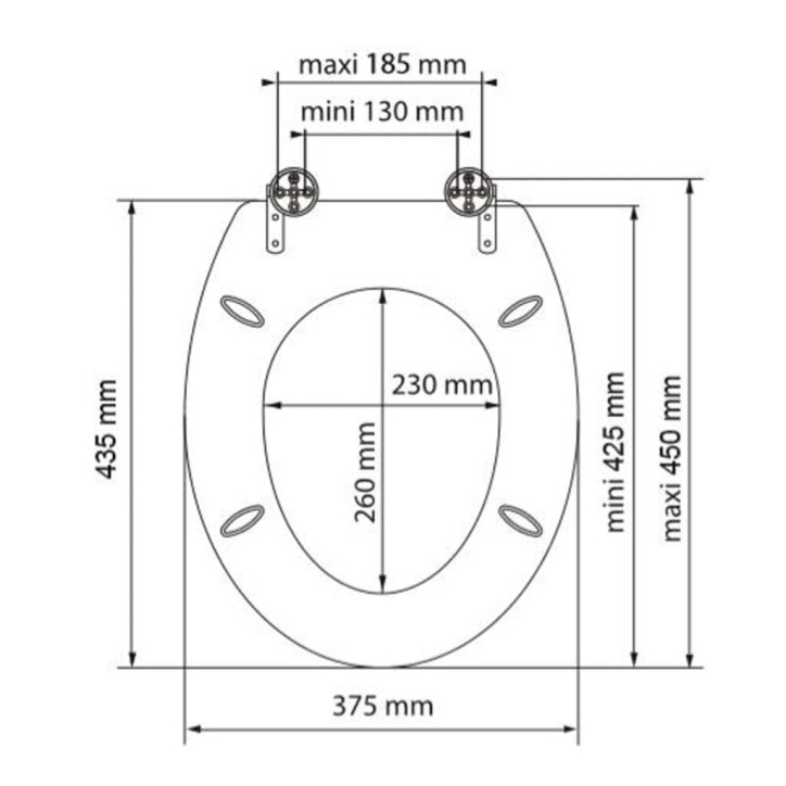 SCHÜTTE Klozeto sėdynė Solid Wood MDF, rudos spalvos