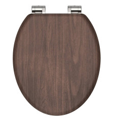 SCHÜTTE Klozeto sėdynė su soft-close mechanizmu DARK WOOD, MDF