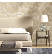 DUTCH WALLCOVERINGS Tapetai, kreminės spalvos, su pušimis