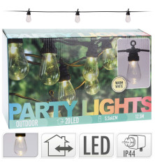 ProGarden LED vakarėlių apšvietimo rinkinys, 20 lempučių, 12V