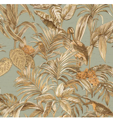 DUTCH WALLCOVERINGS Tapetai Bird-of-Paradise, arbatos mėlynos spalvos