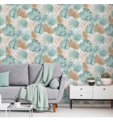 DUTCH WALLCOVERINGS Tapetai, žalios spalvos, su monstera lapais