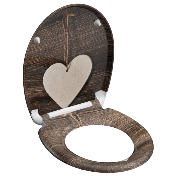 SCHÜTTE Klozeto sėdynė su soft-close mechanizmu WOOD HEART