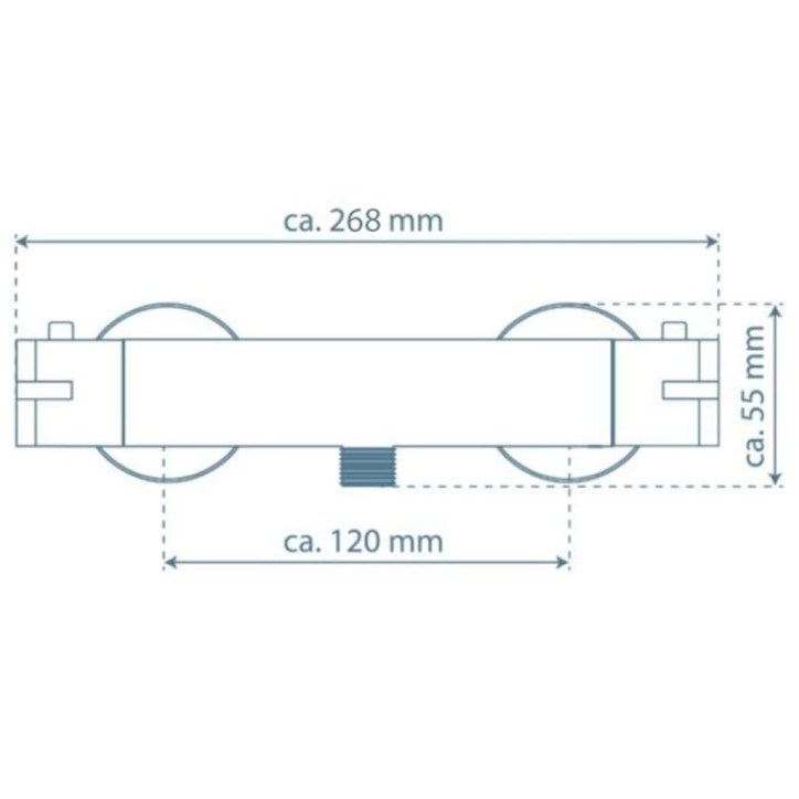 SCHÜTTE Termostatinis dušo maišytuvo čiaupas LONDON, 5,5cm