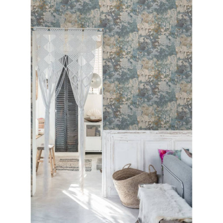 DUTCH WALLCOVERINGS Tapetai, pilki ir žali, betono imitacija