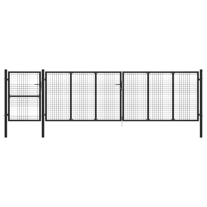 Sodo vartai, antracito spalvos, 500x125cm, plienas