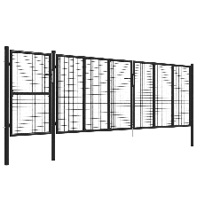 Sodo vartai, antracito spalvos, 500x125cm, plienas