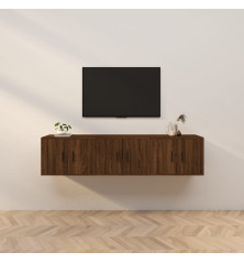 Sieninės TV spintelės, 3vnt., rudos ąžuolo, 57x34,5x40cm