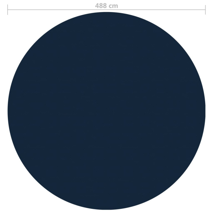 Saulę sugerianti baseino plėvelė, juoda/mėlyna, 488cm, PE