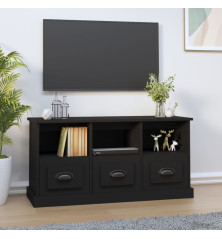 Televizoriaus spintelė, juoda, 100x35x50cm, apdirbta mediena