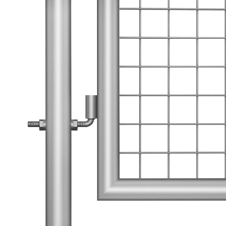 Sodo vartai, sidabrinės sp., 105x150cm, galvanizuotas plienas