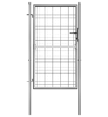 Sodo vartai, sidabrinės sp., 105x175cm, galvanizuotas plienas